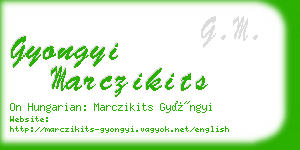 gyongyi marczikits business card